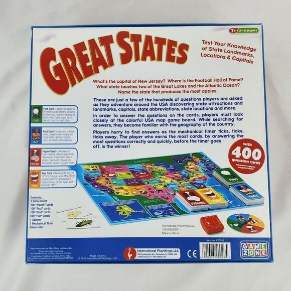 💜NIB Great States 2013 Edition Trivia Board Game - Picture 8 of 9